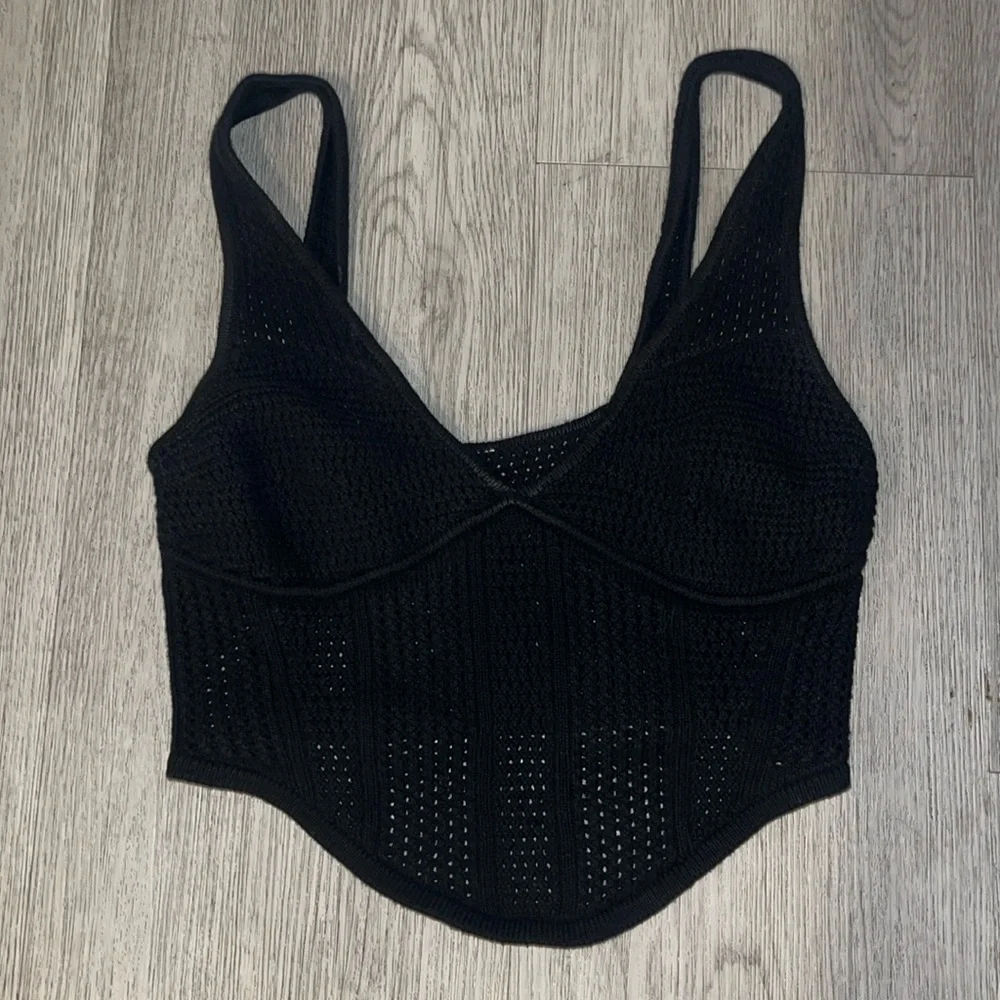 Alo yoga Open-Knit Chase The Sun Corset Tank
